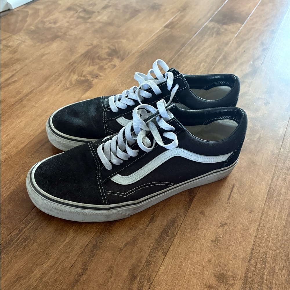 Old Skool Black and White Vans